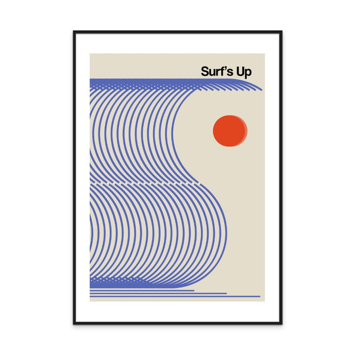 Surf's Up Biscuit Blue Art Print