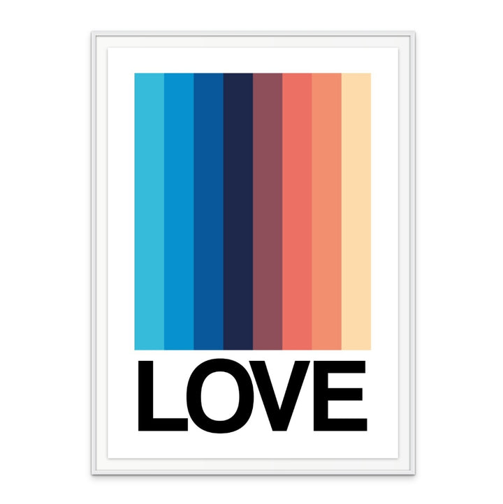 Mirror Stripe LOVE Art Print