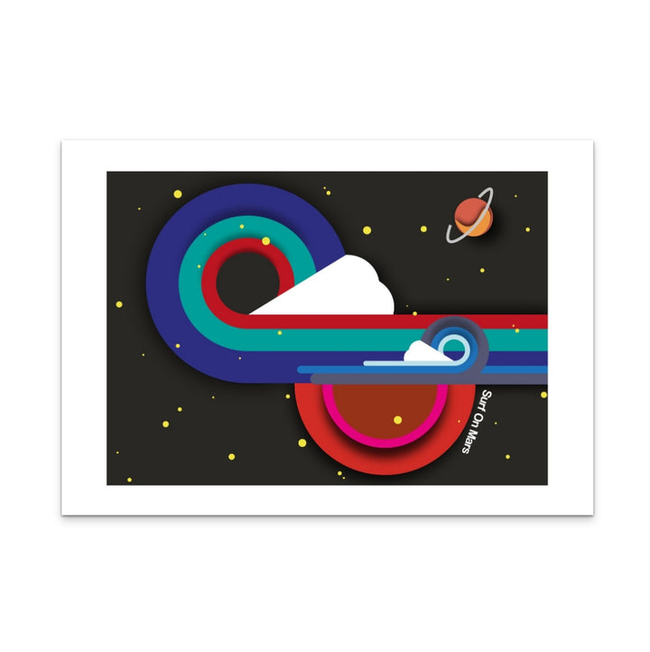 Surf On Mars Art Print