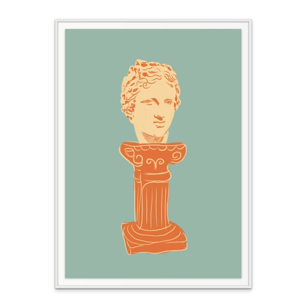 Head On Pedestal Art Print