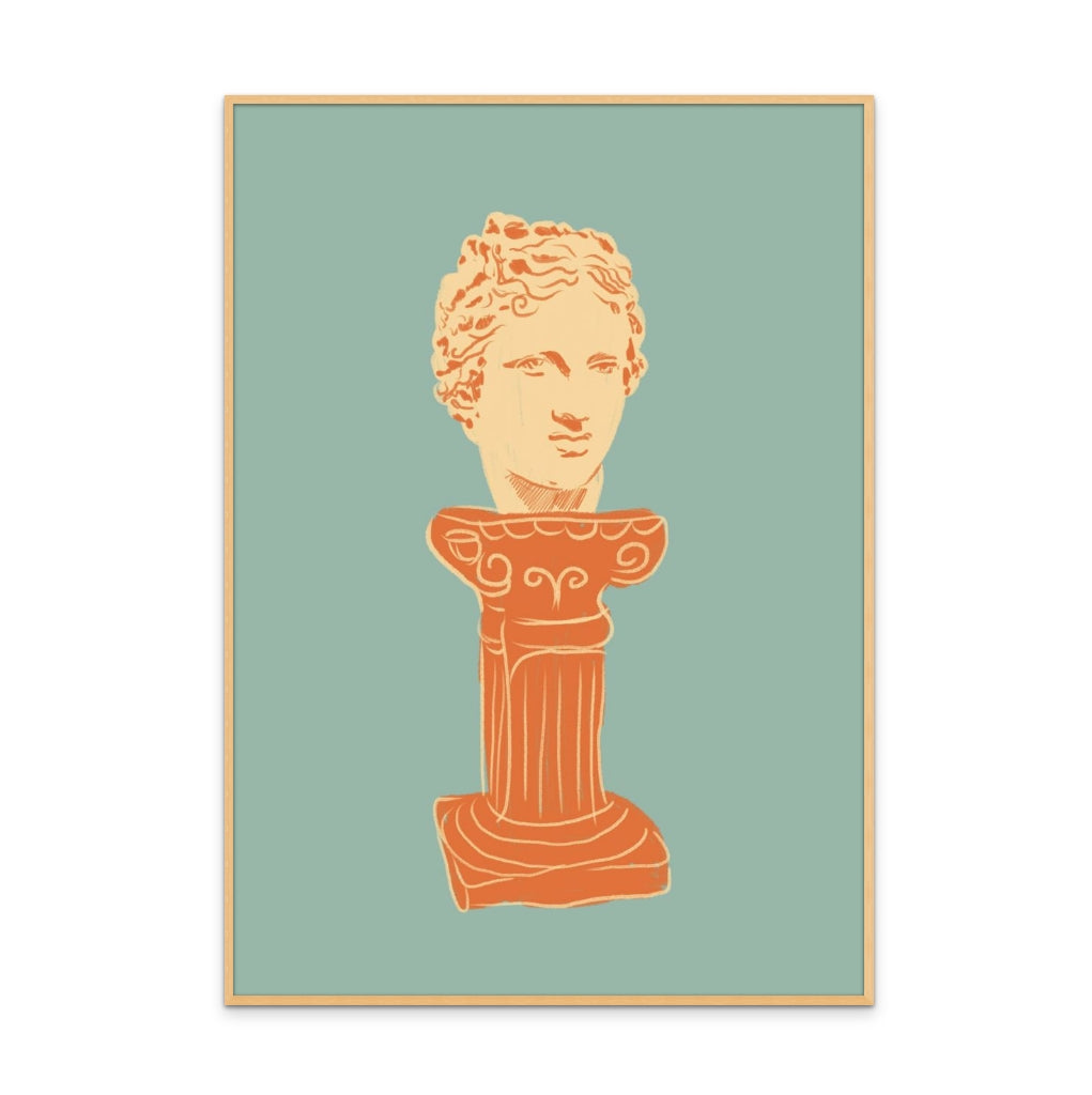 Head On Pedestal Art Print