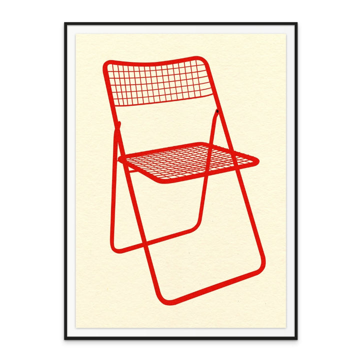 Ted Net Chair Red Art Print