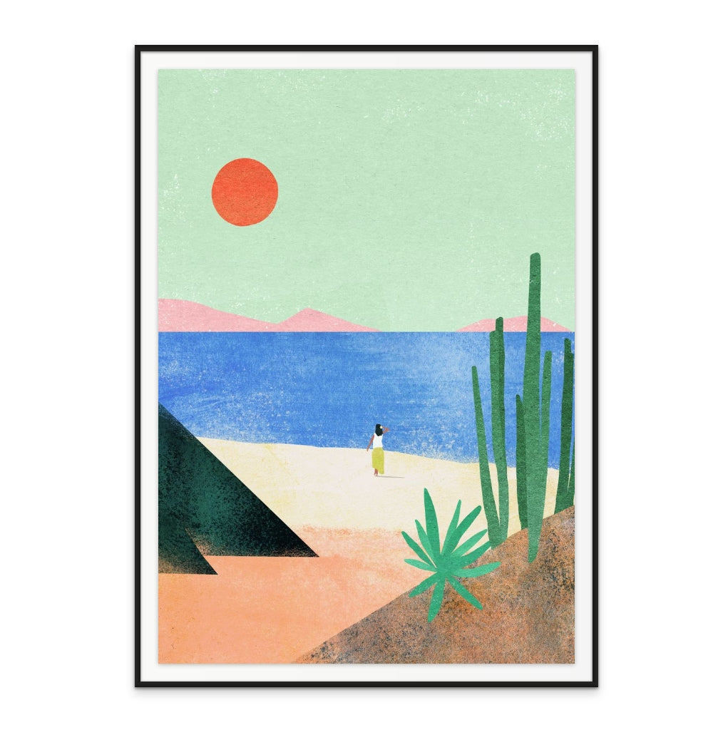 Beach Girl II Art Print