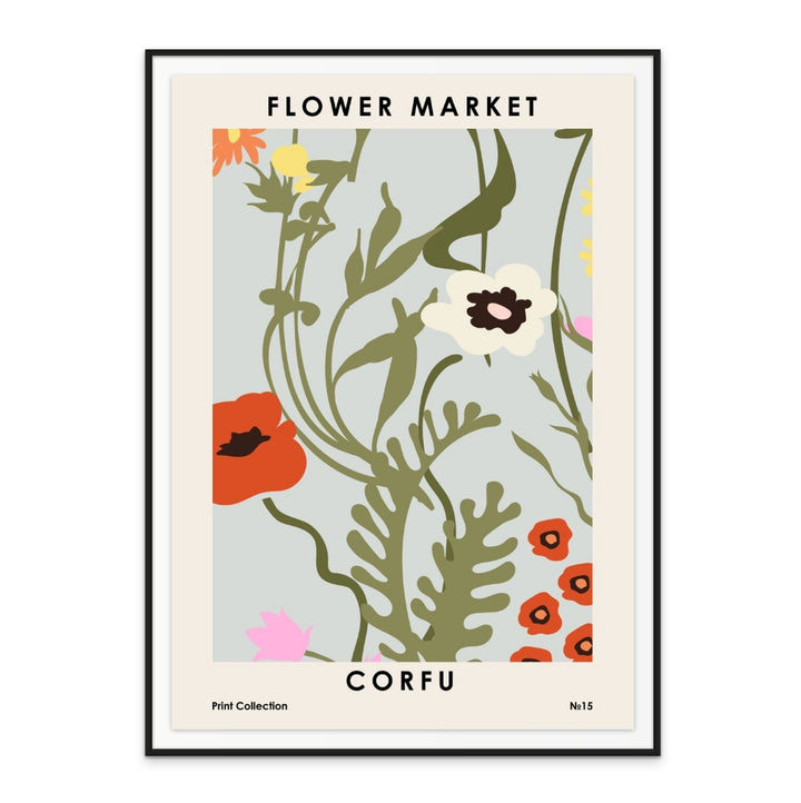 Flower Market Corfu Art Print