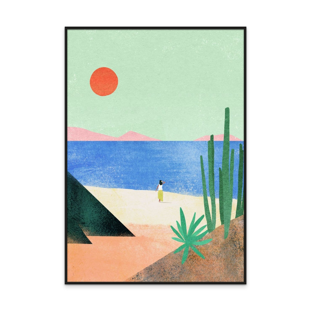 Beach Girl II Art Print