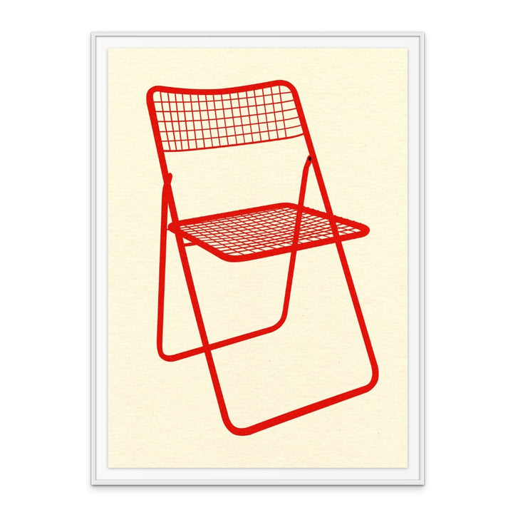 Ted Net Chair Red Art Print