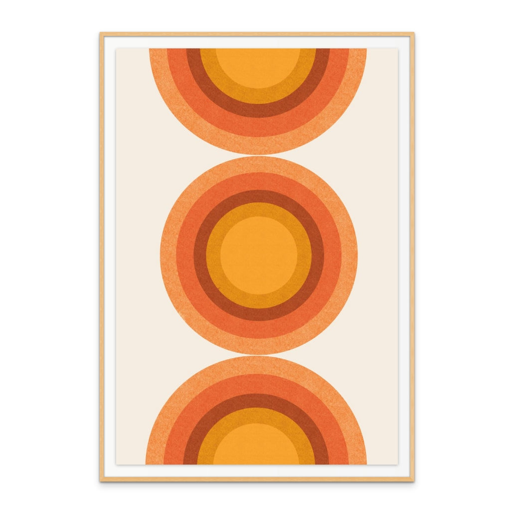 Retro Sun Art Print