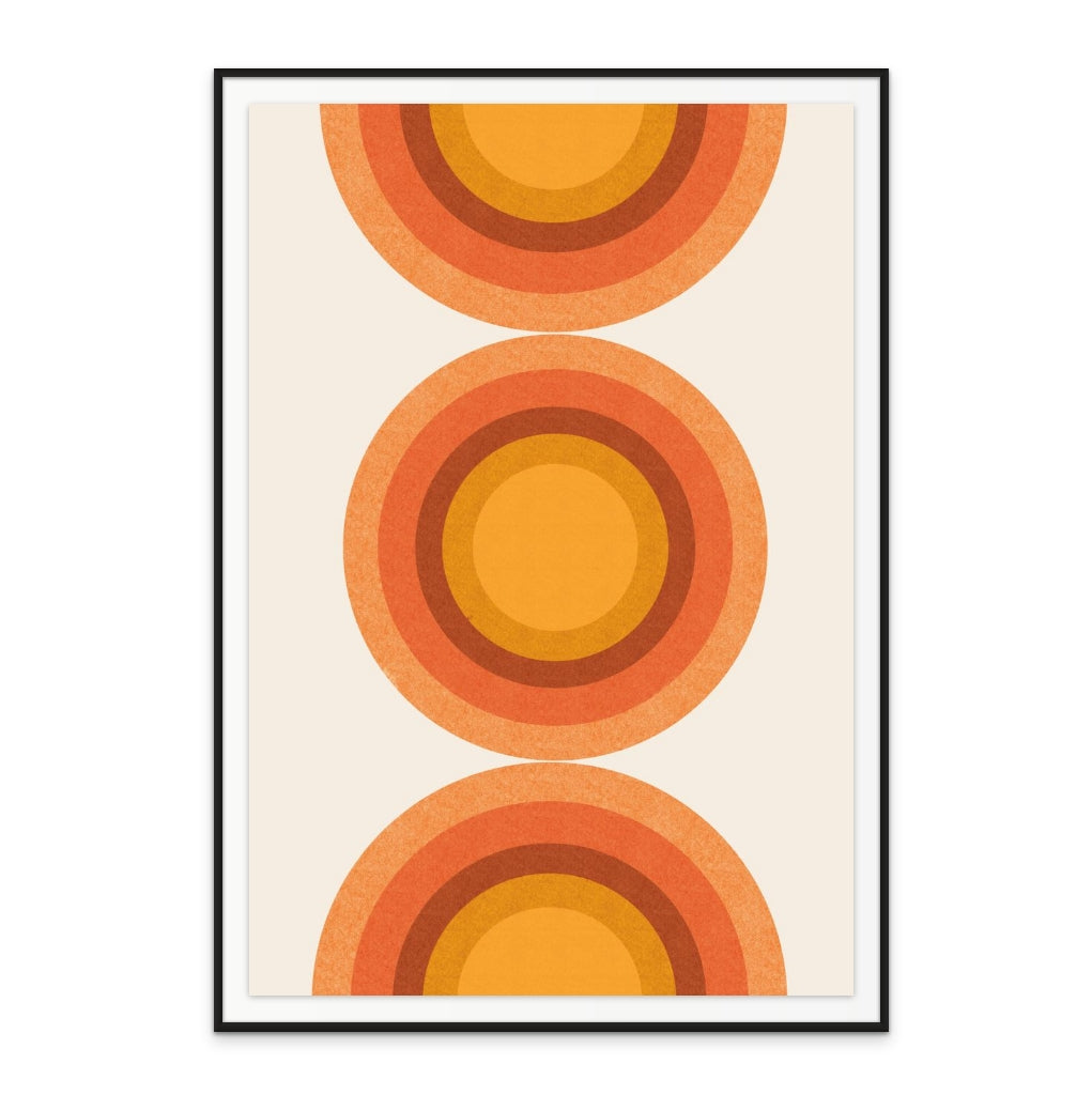 Retro Sun Art Print