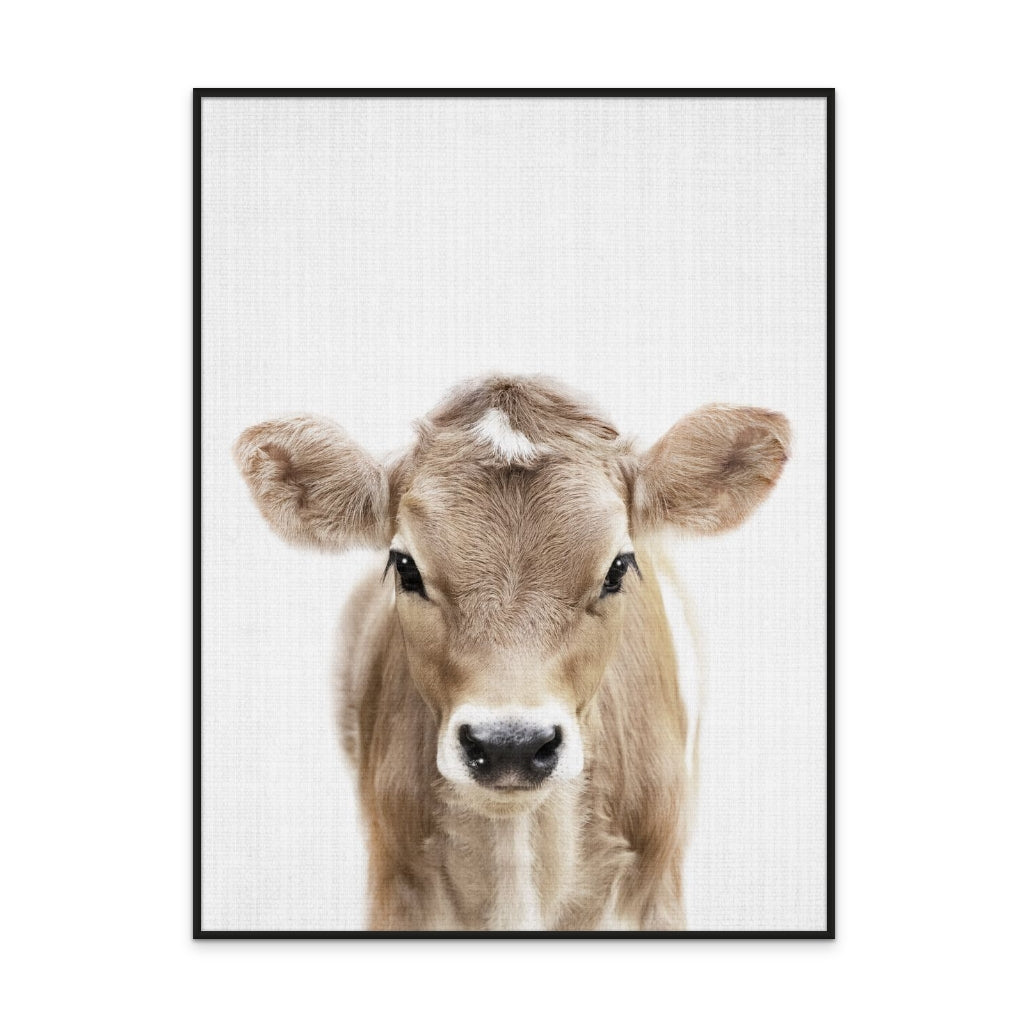 Peekaboo Baby Cow Art Print