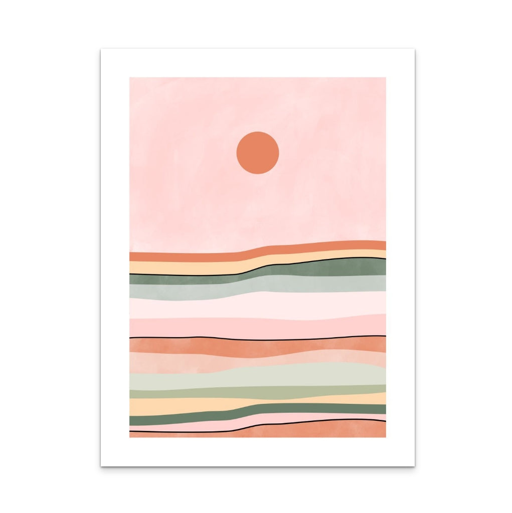 Colorful sunset Art Print