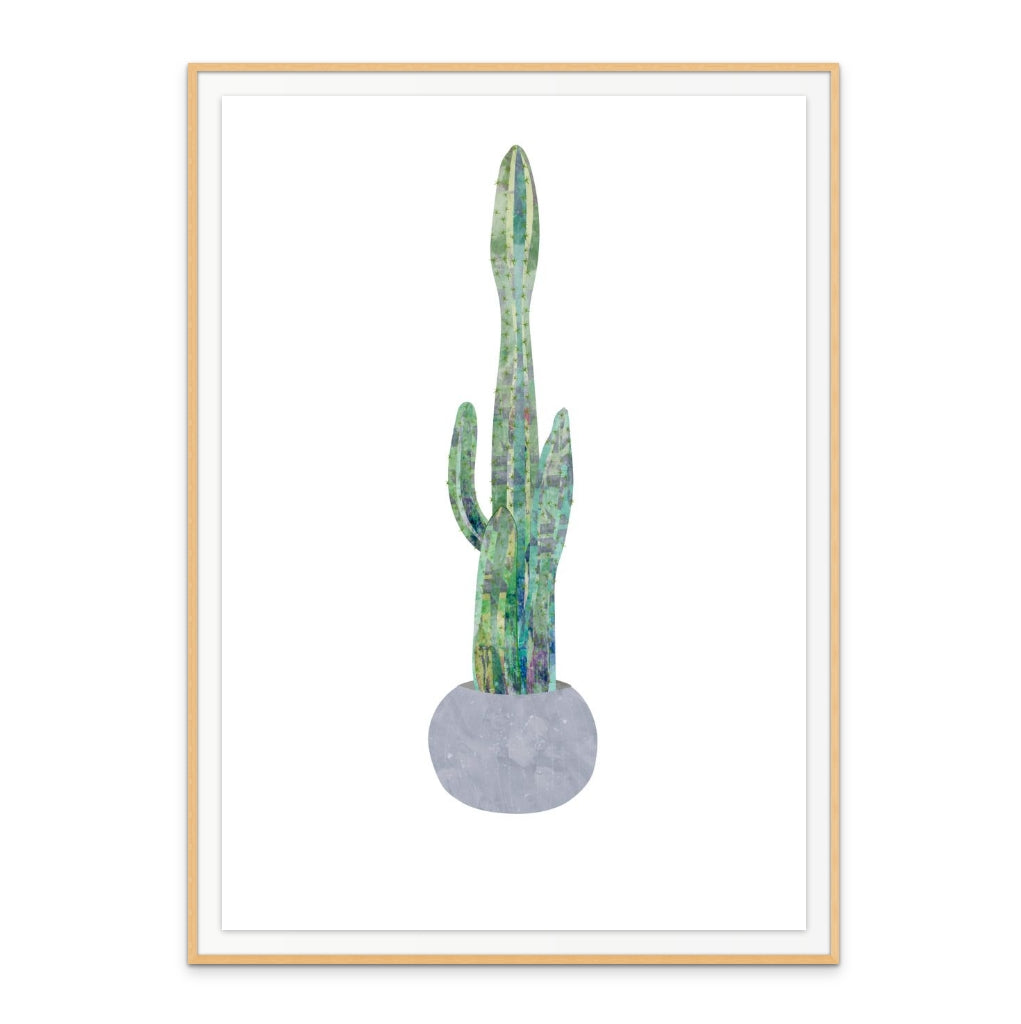 Boho scandi cactus 2 Art Print