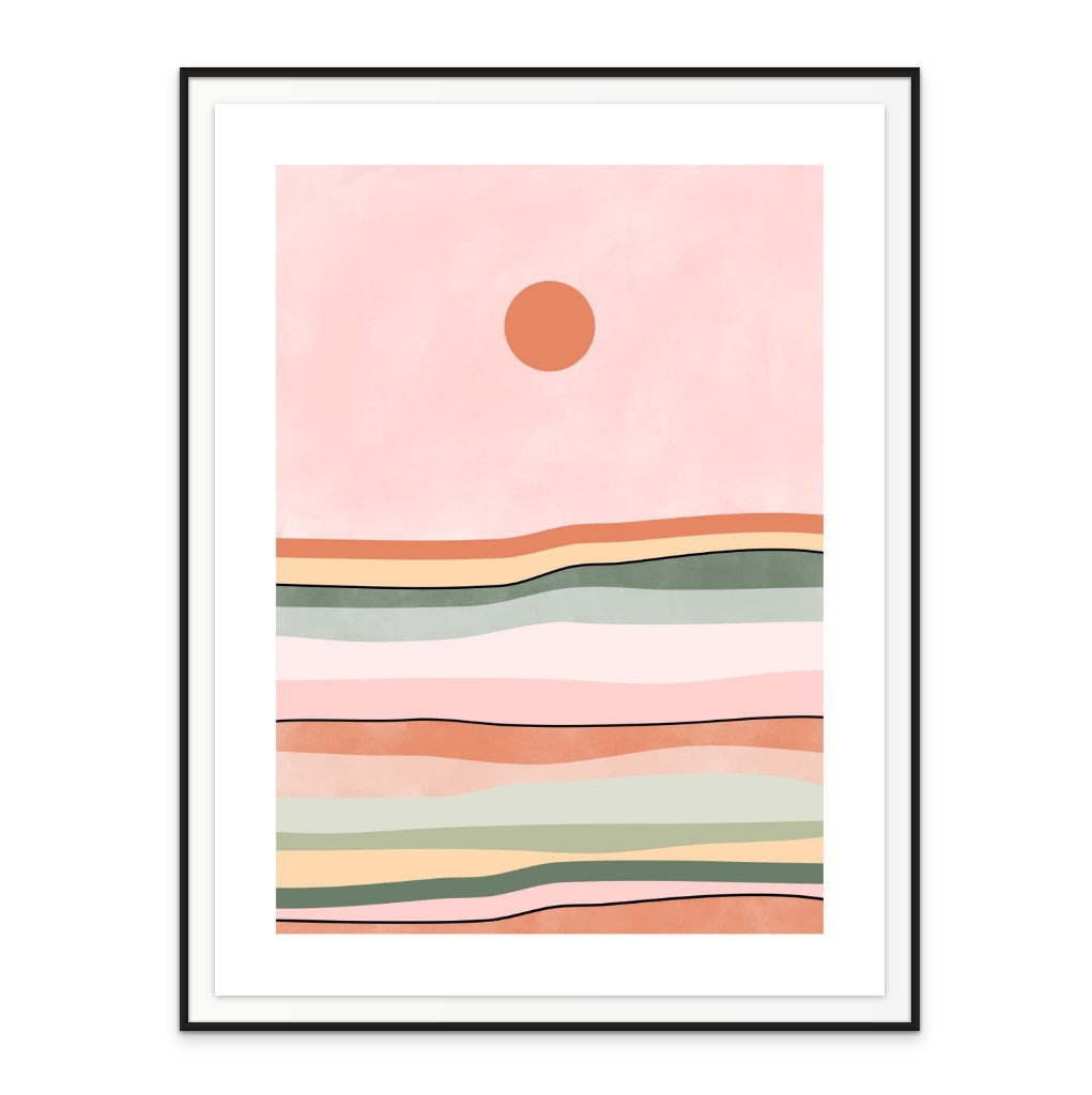 Colorful sunset Art Print