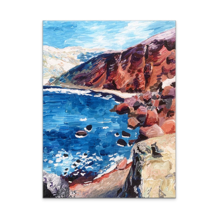 Red Sand Beach Art Print