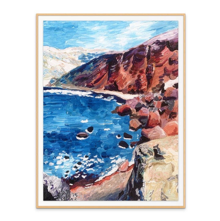 Red Sand Beach Art Print