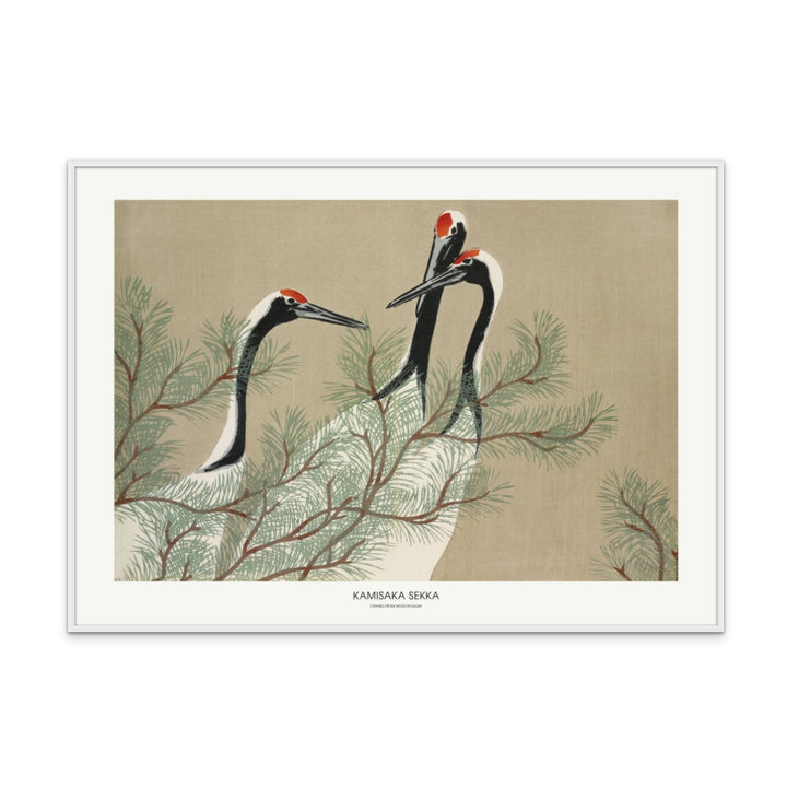 Cranes From Momoyogusa Art Print