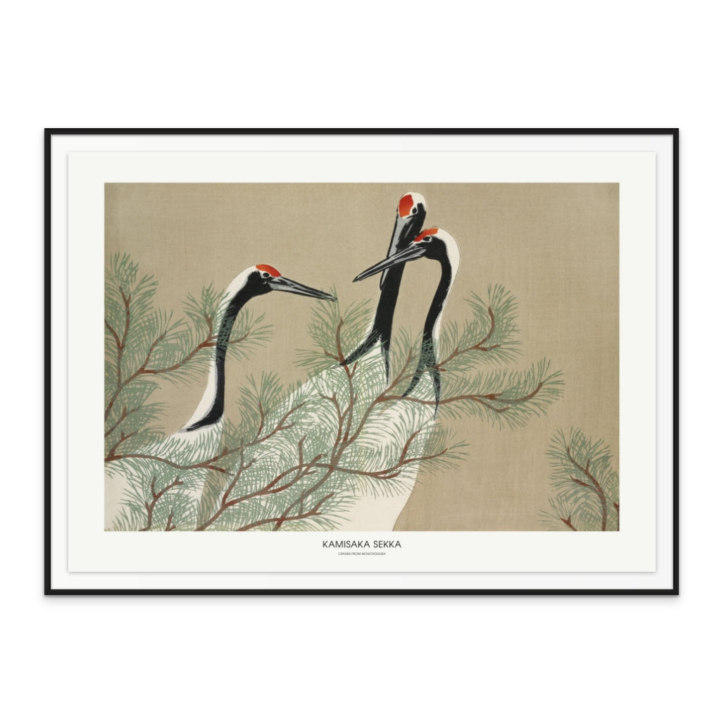 Cranes From Momoyogusa Art Print