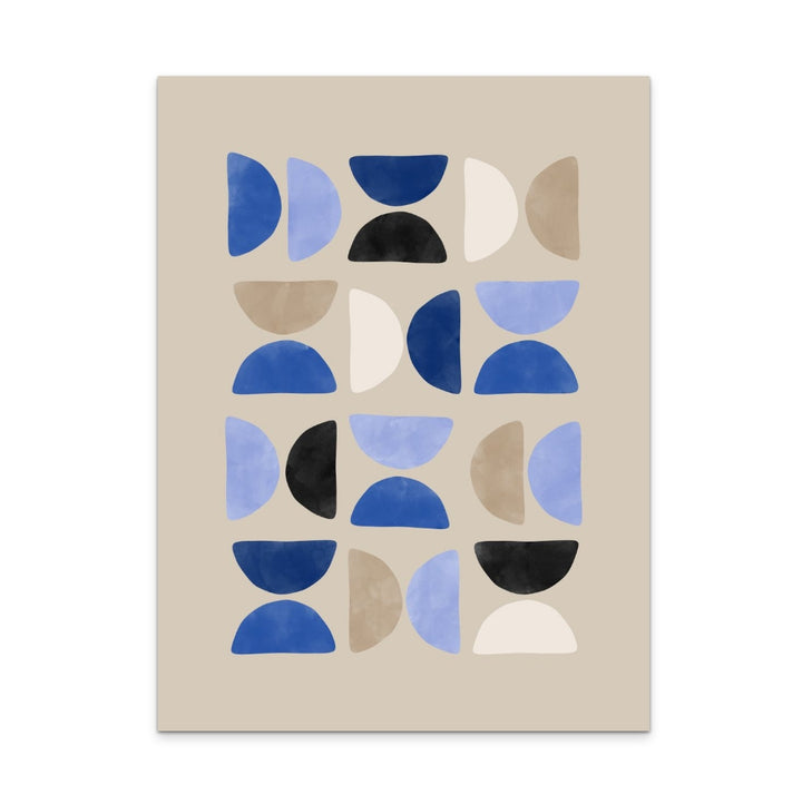 Blue geometric pattern 2 Art Print