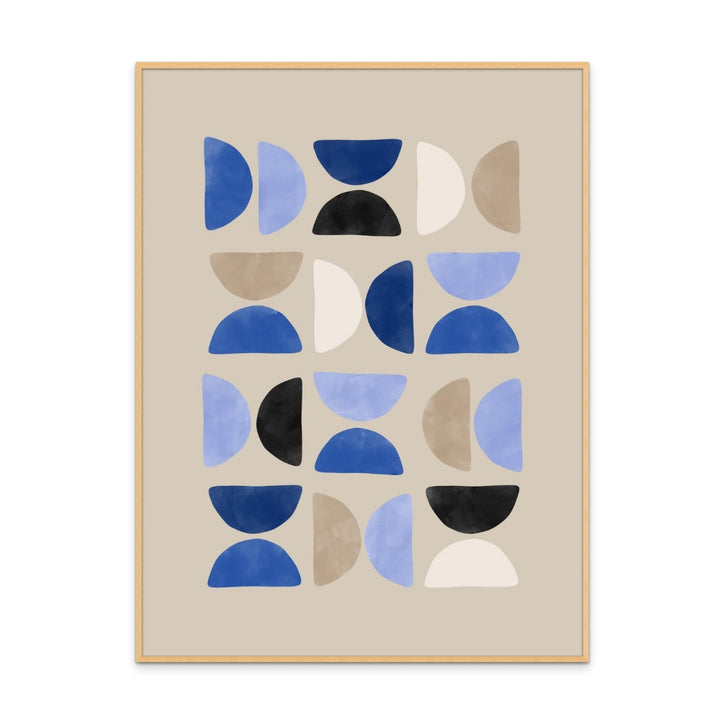 Blue geometric pattern 2 Art Print