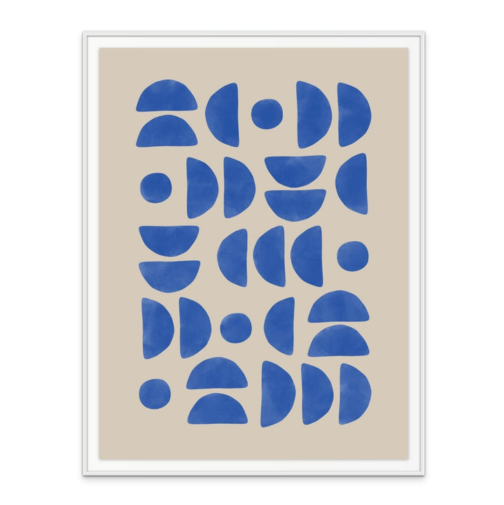 Blue geometric pattern Art Print