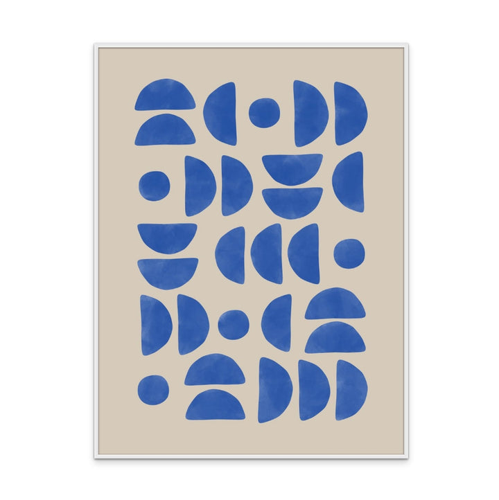 Blue geometric pattern Art Print