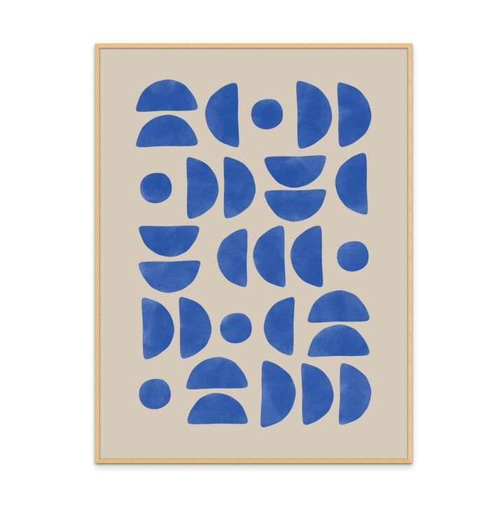 Blue geometric pattern Art Print