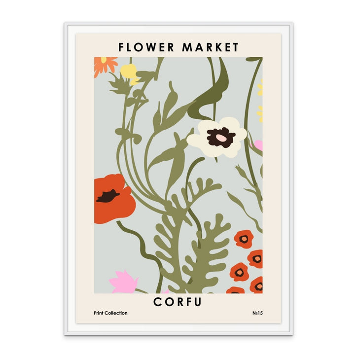 Flower Market Corfu Art Print