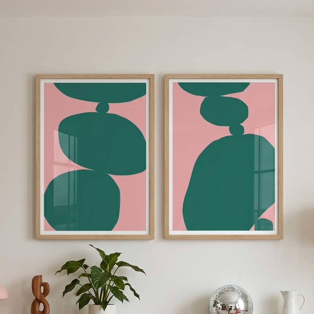 Cuadro "Organic Stacked Forms"