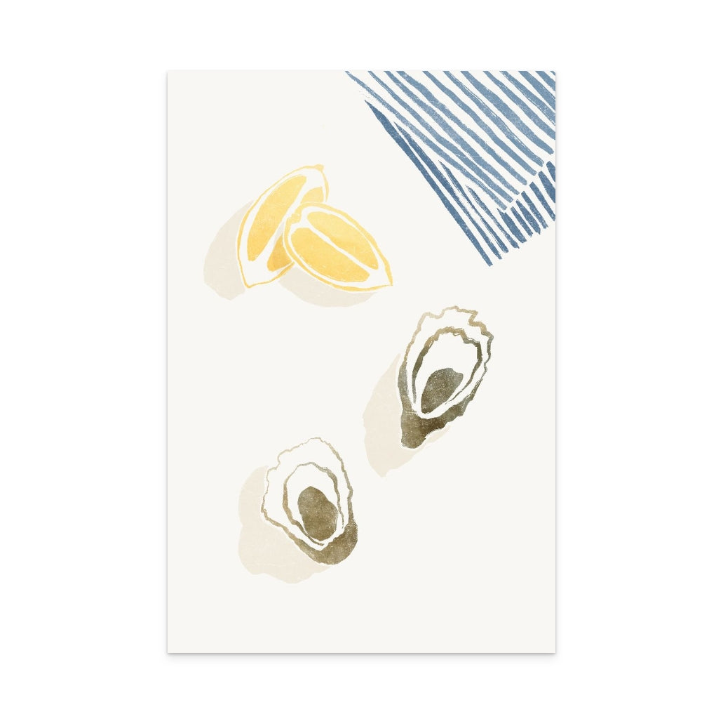 Oysters and Lemons Art Print