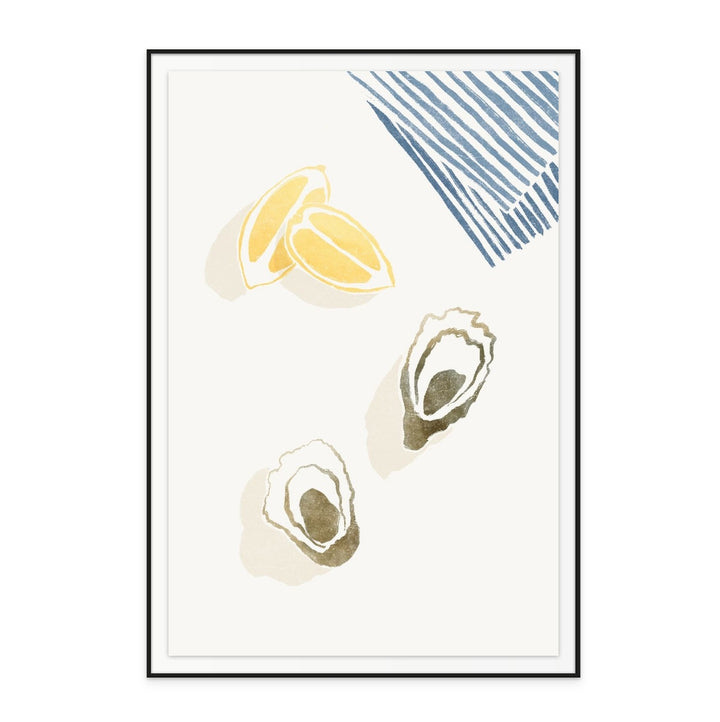 Oysters and Lemons Art Print