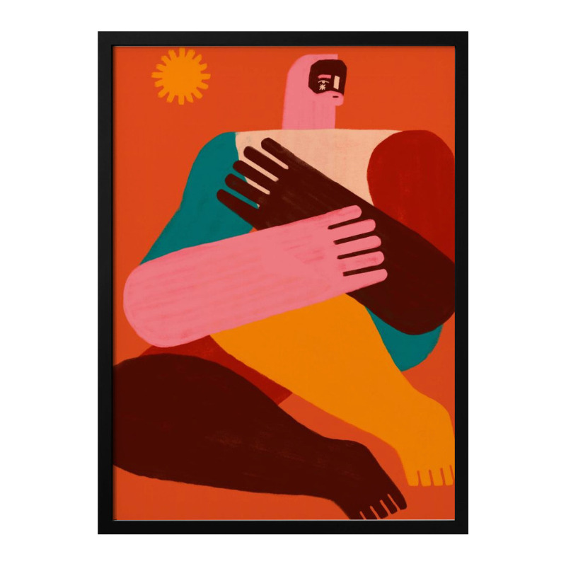 Cuadro "Geometric Shapes and Human Figures II"