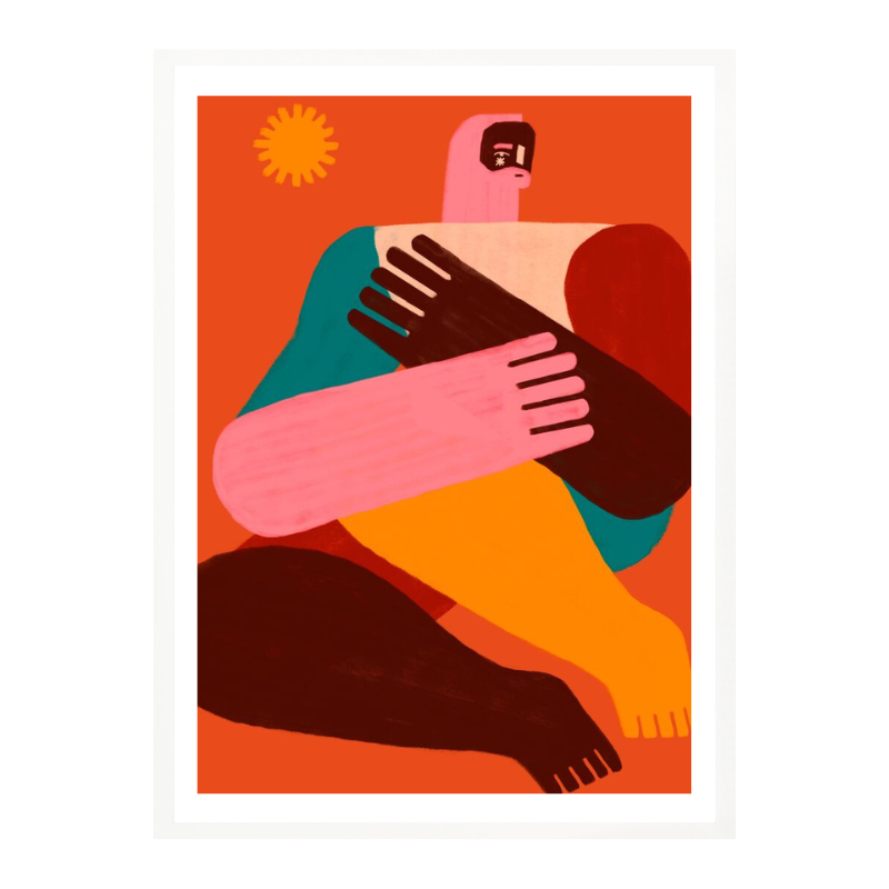 Cuadro "Geometric Shapes and Human Figures II"