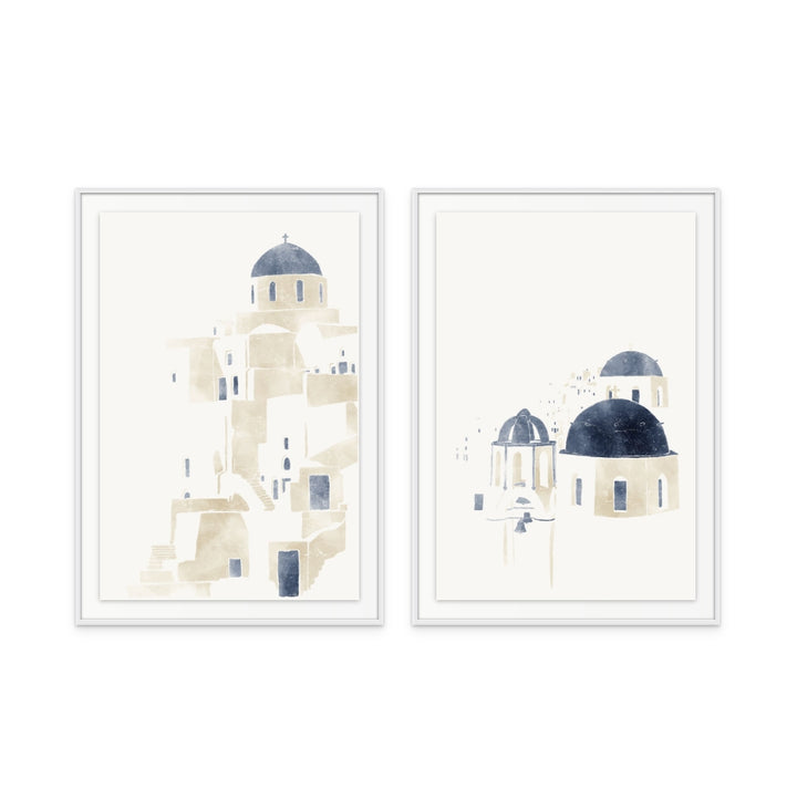 Set "Santorini" Art Prints