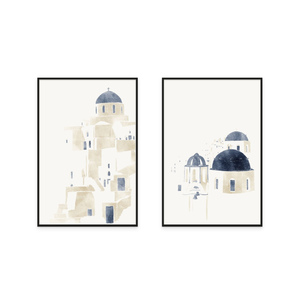 Set "Santorini" Art Prints