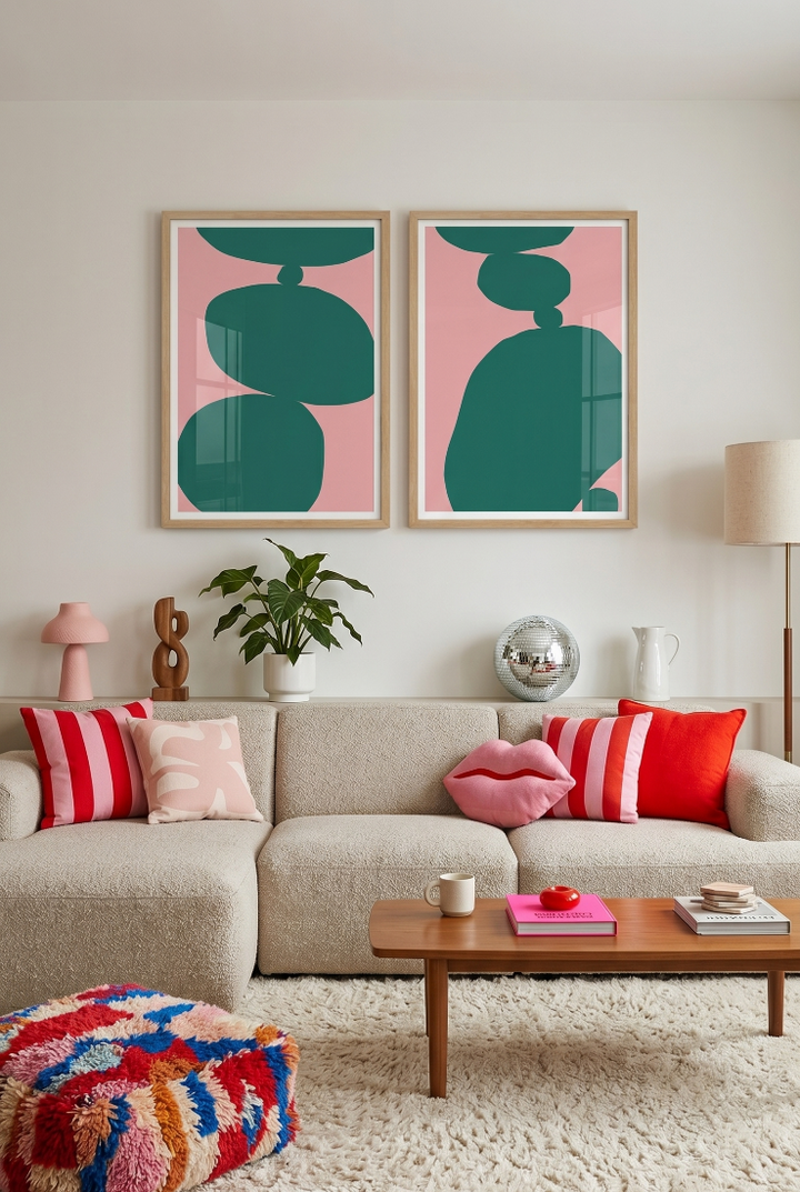 Set de cuadros "Soft Flowing Shapes"