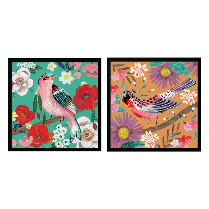 Set de cuadros "Tropical Birds"