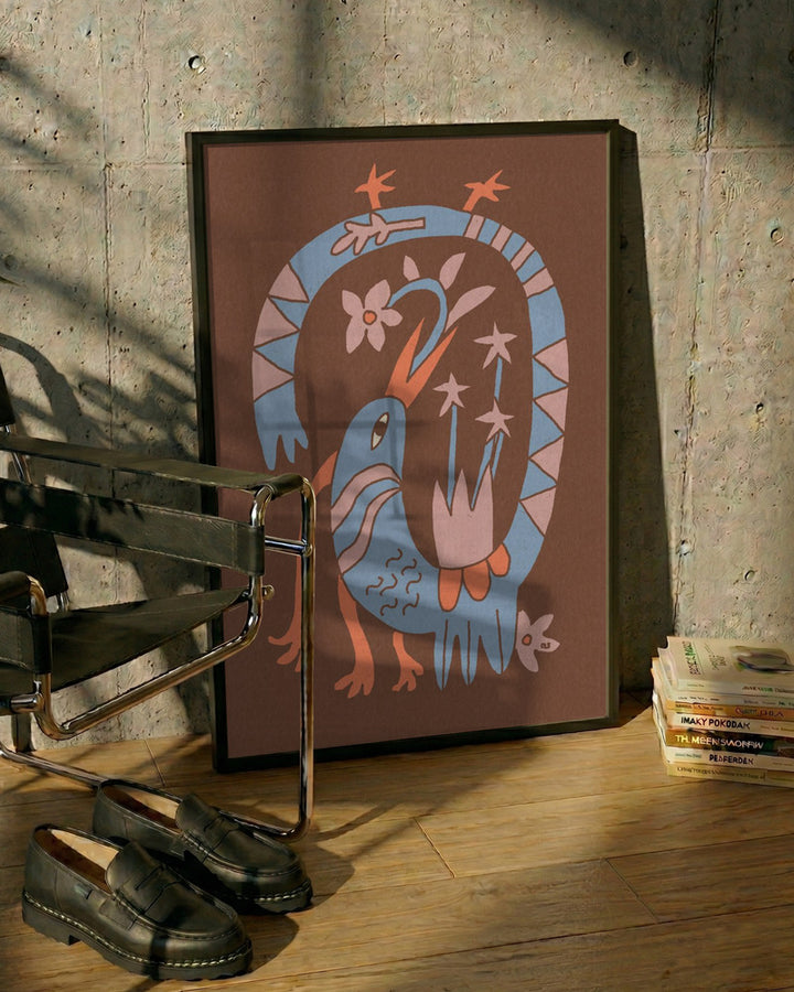 Cuadro "Whimsical Folk Bird"