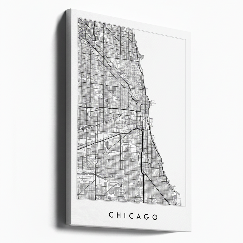 Cuadro "Chicago Illinois City Watercolor"