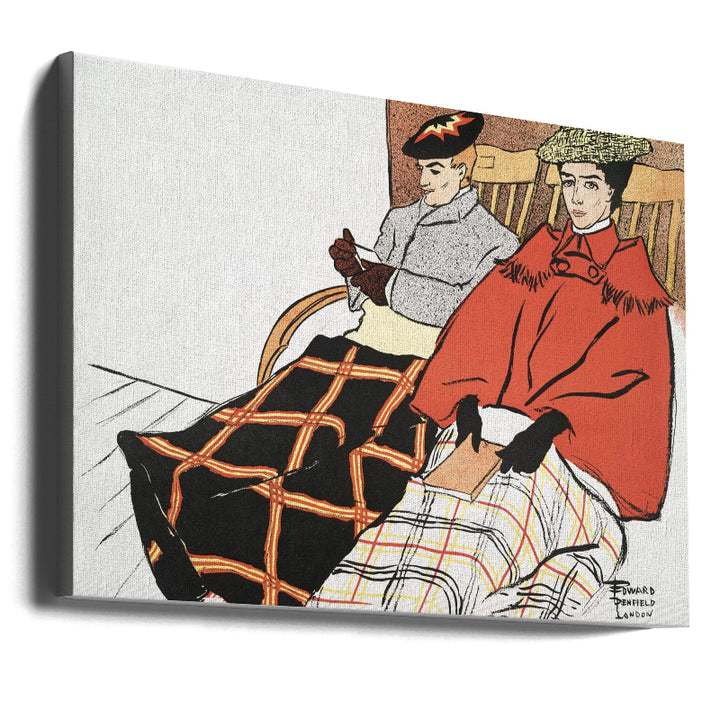 Man and Woman Sitting Together Art Print