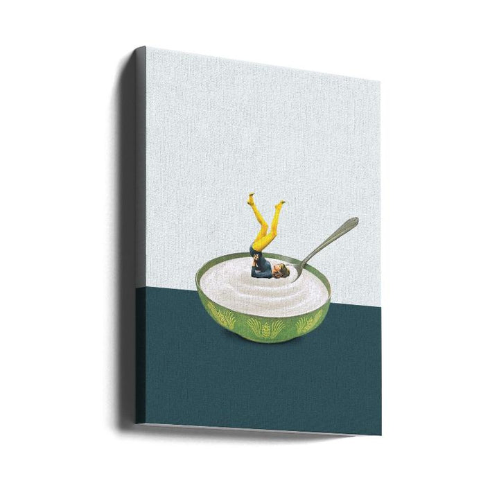 Yoga in my yogurt Art Print