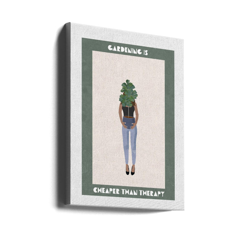 Cuadro "Gardening is cheaper than therapy"