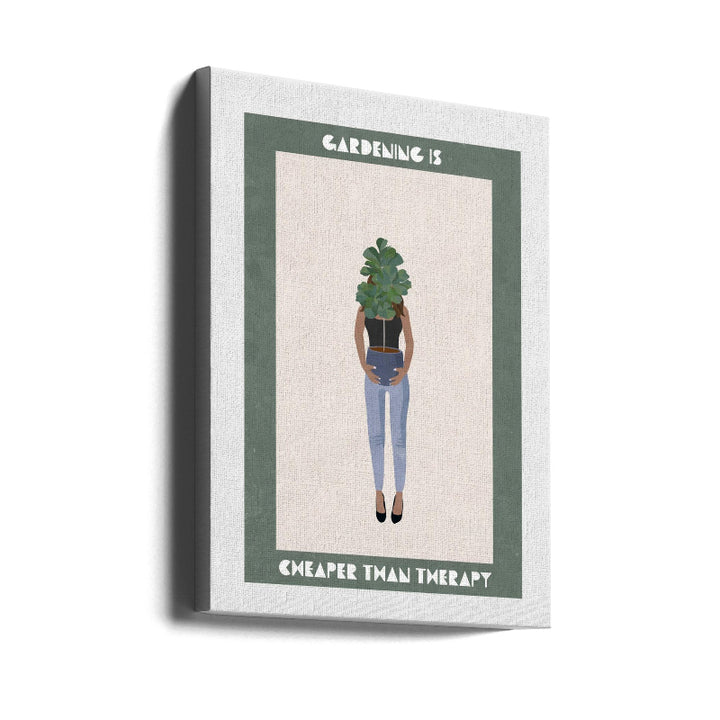 Cuadro "Gardening is cheaper than therapy"