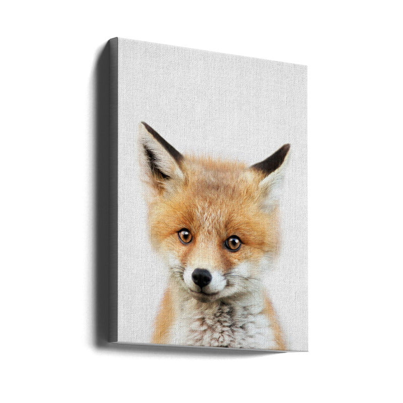 Peekaboo Baby Fox Art Print