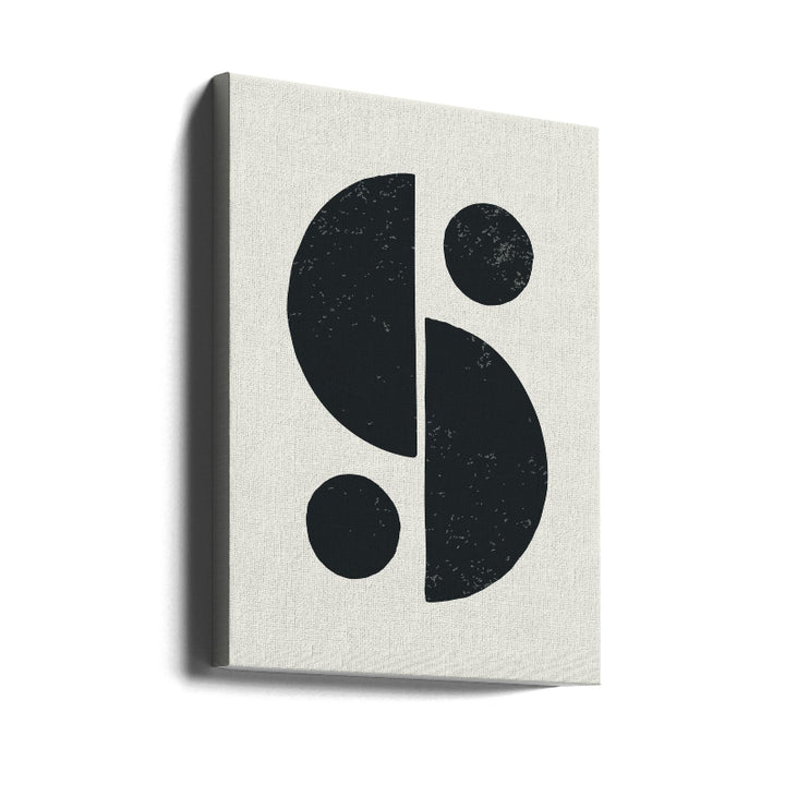 Black Abstract Shapes Series #2 Art Print