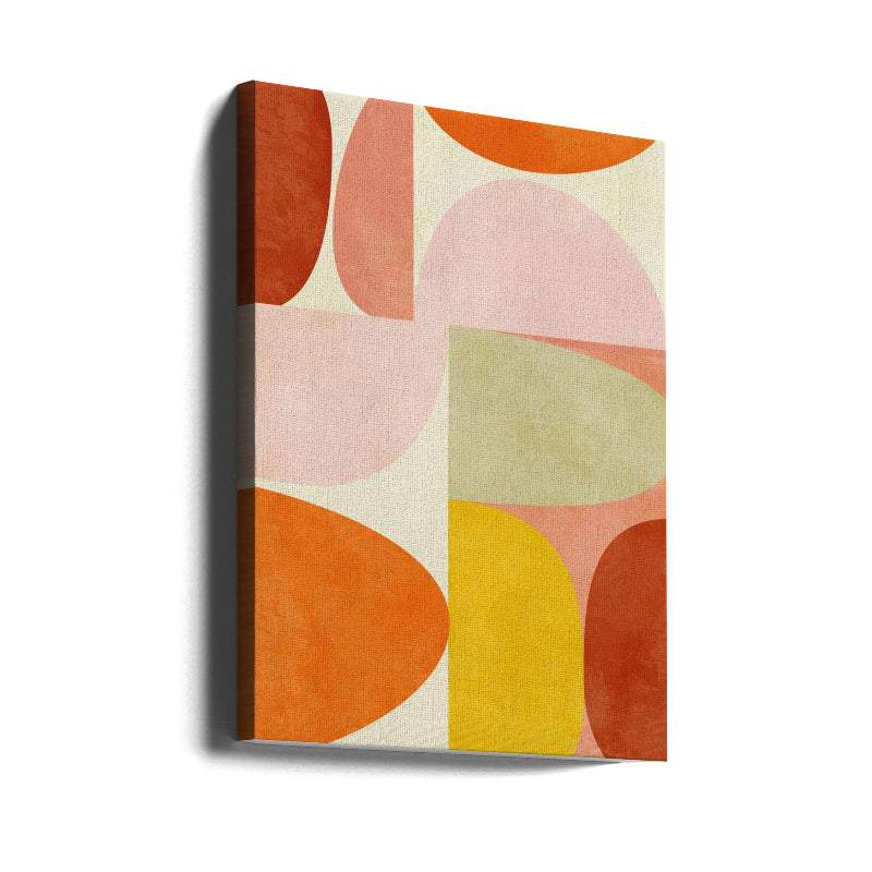 Warm Pastel Geometry Art Print