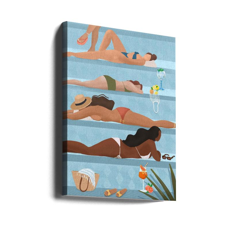 Ladies by the pool Art Print