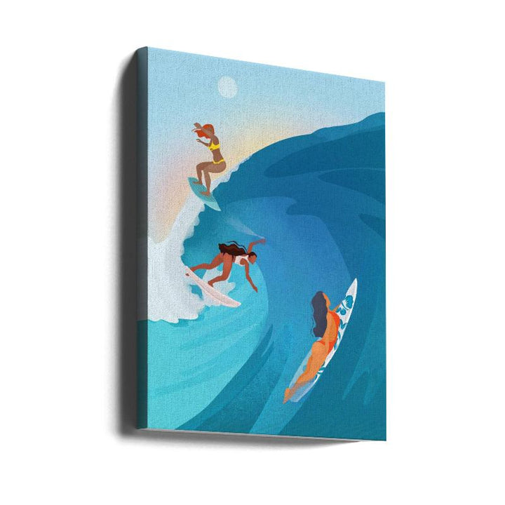 Surfers Art Print