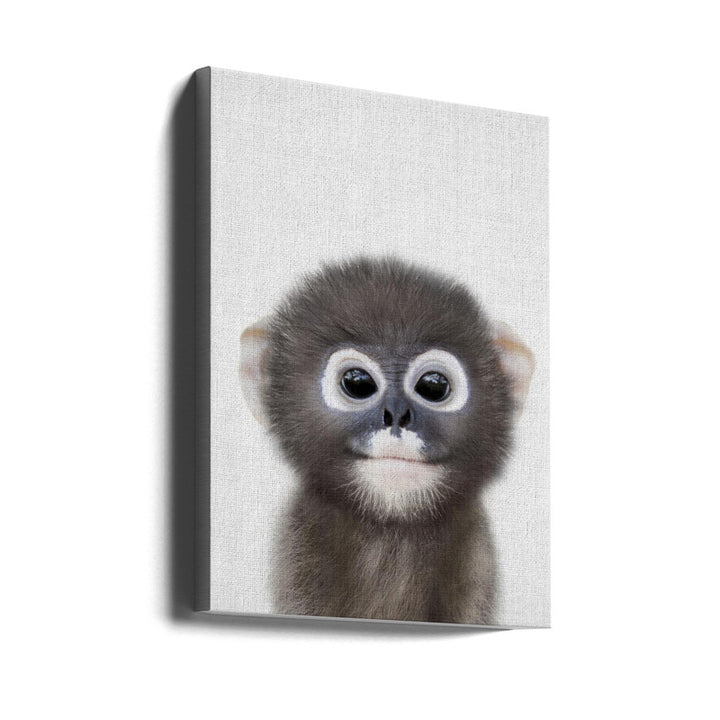 Peekaboo Baby Monkey Art Print