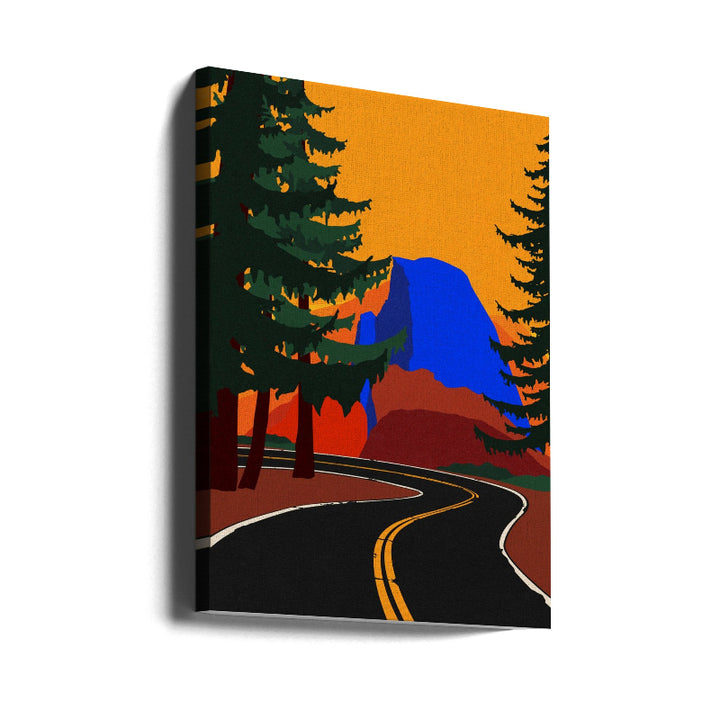 Cuadro "Clacier Road With Half Dome"
