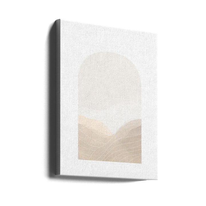 Beige Abstract Landscape Art Print