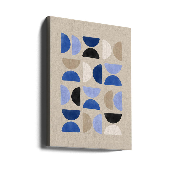 Blue geometric pattern 2 Art Print